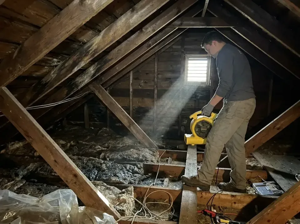 attic-water-damage-drying-proc-007 — frequently asked questions, Emergency Water Extraction & 24/7 Flood Response in Moonach…